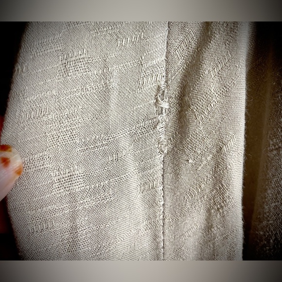 GIMMICKS Tan Long Sleeve High/Low Hem Drawstring Gathered at the Back Tunic - Picture 8 of 9